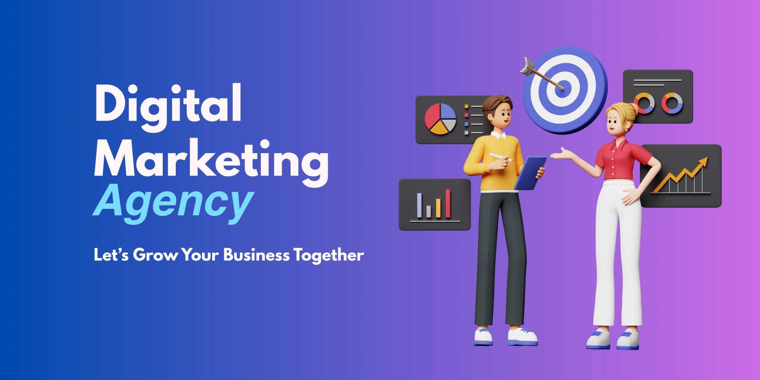 Blue and White Modern Digital Marketing Banner scaled
